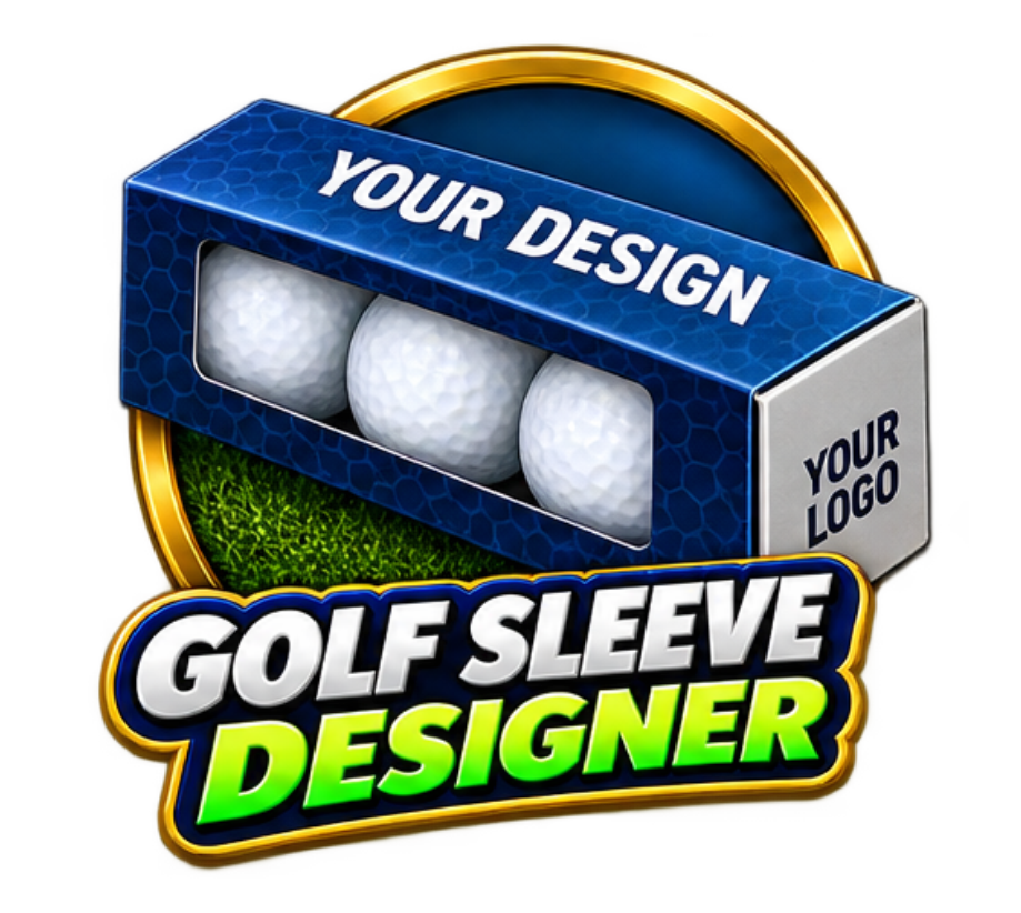 Golf Sleeve Designer — design a custom printed 3-ball golf sleeve in 3D